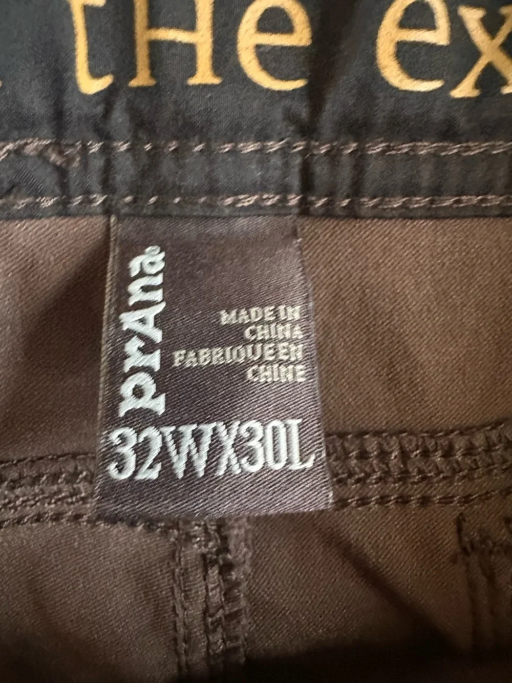 prAna Men’s Stretch Zion Pants 32x30 Brown Hiking Cargo Roll Up